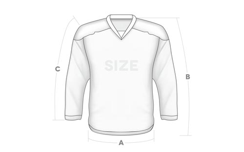 Hokejové dresy - kótovaní - velikosti
