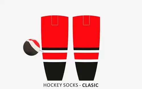 Detail of sublimation on hockey socks