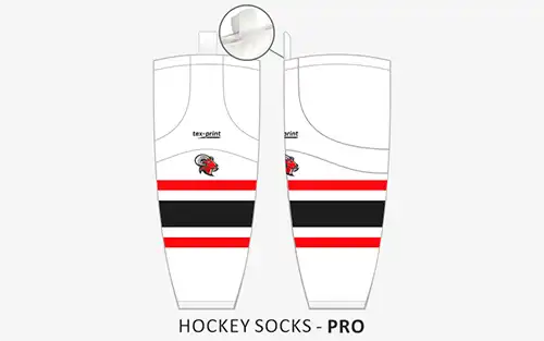 Detail of Velcro fastener on PRO hockey socks